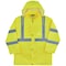 Ergodyne Hi-Vis Rain Jacket, Polyurethane, 150D Oxford Polyester, Class 3 Type R, Lime, XL 8366 - alternate 2